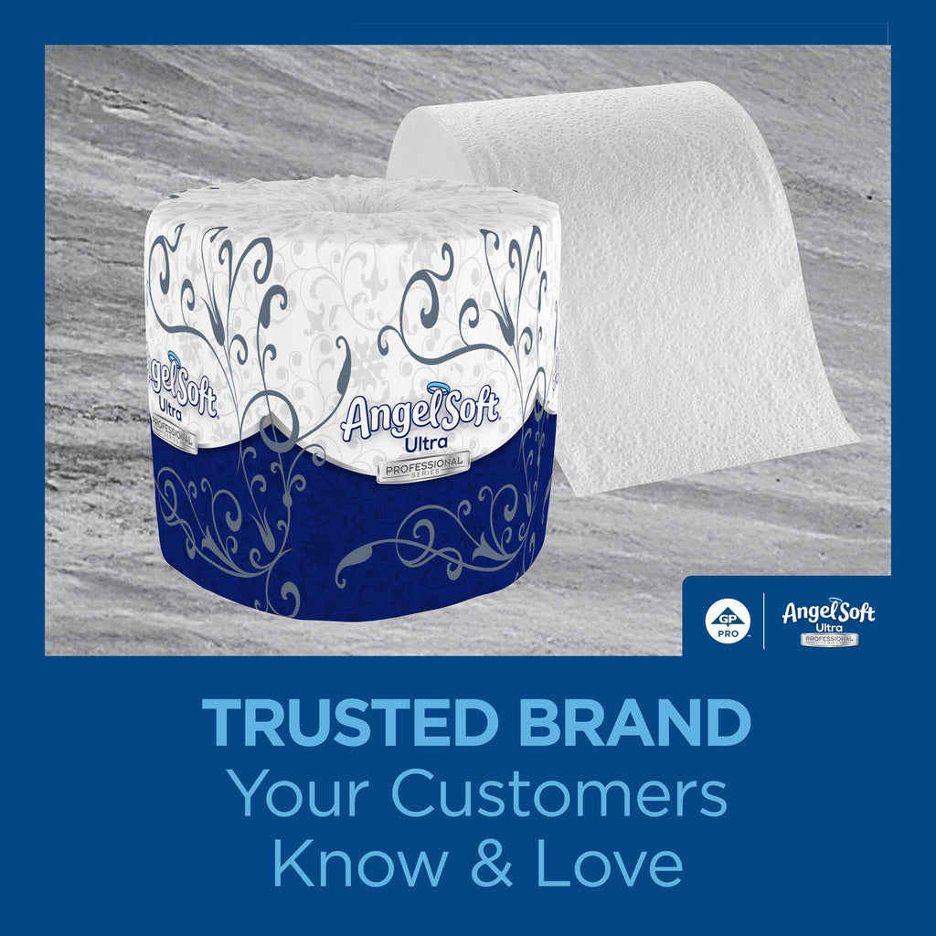 Georgia-Pacific Angel Soft Ultra Professional Series 2-Ply Embossed Toilet Paper by GP PRO (Georgia-Pacific), 16560, Paper, 60 Count (Pack of 1), White, 24000 sheets per case