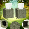 Thyle Sage Green Tissue Box Cover 2 Pack, Boho Hand Woven Paper Rope Square Tissue Box Holder, Decorative Cube Napkin Organizer for Bathroom, Bedroom, Living Room, Desk & Office