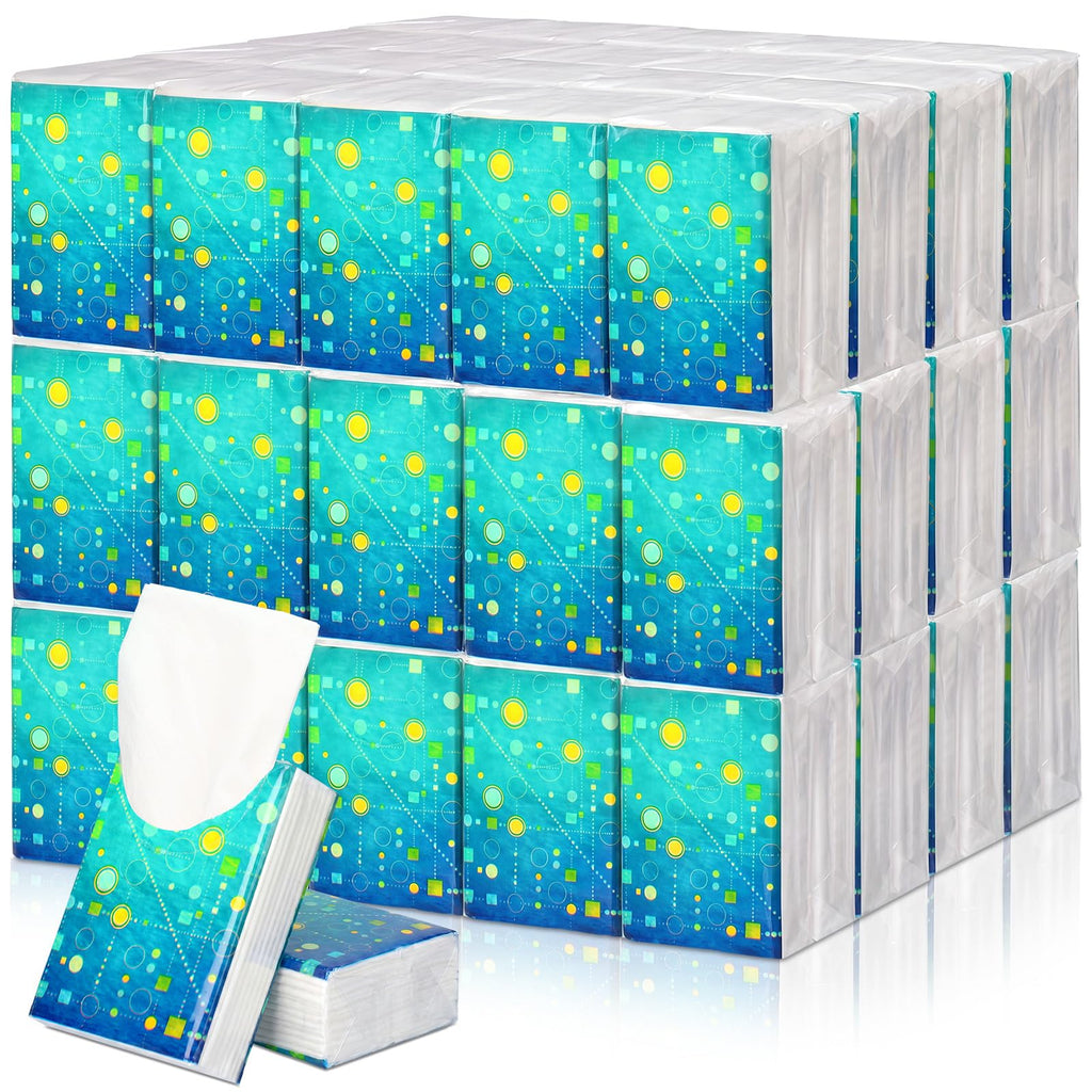 Therwen 100 Pack Pocket Tissues Travel Bulk 1000 Sheet, Artsy