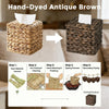 Wicker Tissue Box Cover Square, Handwoven Facial Tissue Box Holder, Brown