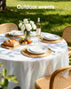 Pureegg Plastic Table Cloth Disposable 84" White 3Pack