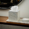 Cork & Mill Marble Tissue Box Cover for Kleenex and More, Square Cube