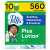 Puffs Facial Tissues Plus Lotion, 10 Cube Boxes, 56 Facial Tissues per Box, Allergies and Colds (Packaging May Vary)
