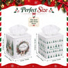 Thyle 2 Pcs Winter Christmas Square Facial Tissue Box Cover