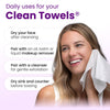 Clean Skin Club Healthy Aging Clean Towels® XL, Smooths, Treated for Extra Softness, Disposable Face Towels, Anti Aging Makeup Remover Dry Wipe, 4 Packs, 200 Ct Total