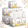 Fourluoo 12 Pack Fall Floral Facial Tissues Cube Boxes, 600 Sheets 3 Ply