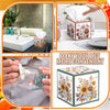 Fourluoo 12 Pack Spring Wildflower Floral Facial Tissues Cube Boxes 600 Sheets 3 Ply Small Flower Square Face Tissues Bulk for Spring Summer Car Bedroom Party Supplies