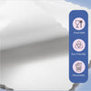 Fit Meal Prep 50 Pack Disposable Paper Placemats, 14 x 10 Inch White with Decorative Wavy Scalloped Edge for Restaurant Catering Dining Table, Baby Kids Birthday Parties