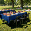 Smiry Disposable Table Cloth 3 Pack, 54 x 108 Inch Waterproof Plastic Tablecloth, Decorative Rectangle Table Covers for Party, Birthday, Picnic, Navy