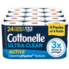 Cottonelle Ultra Clean Toilet Paper, 24 Family Mega Rolls=132 Regular Rolls