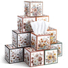 Fourluoo 12 Pack Spring Wildflower Floral Facial Tissues Cube Boxes 600 Sheets 3 Ply Small Flower Square Face Tissues Bulk for Spring Summer Car Bedroom Party Supplies