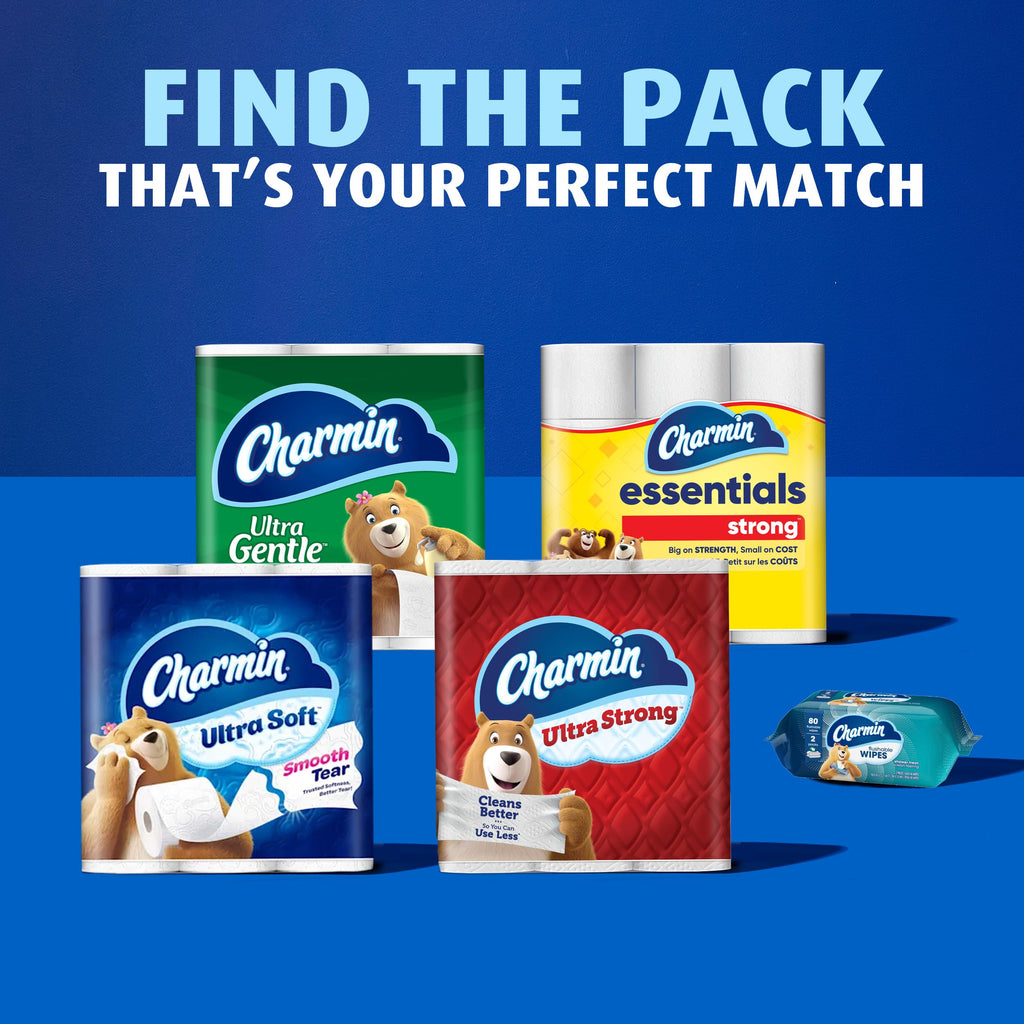 Charmin Toilet Paper Ultra Soft, 12 Mega Rolls = 48 Regular Rolls, 2-ply Bath Tissue