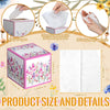 Fourluoo 12 Pcs Wildflower Floral Facial Tissues Cube Boxes 600 Sheet 3 Ply