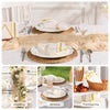 BESTVIP 200 Pack Disposable Paper Napkins, White & Gold Trim Dinner Napkins