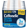 Cottonelle Ultra Clean Toilet Paper, 32 Family Mega Rolls=176 Regular Rolls