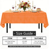 TheoZemica Orange Paper Tablecloths for Rectangle Tables 6 Pcs, 54"×108", Waterproof Paper Table Cloth with Plastic Backing, Disposable 3-Ply Paper & Plastic Table Cover for Party Fall Thanksgiving