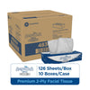 Georgia-Pacific Angel Soft Ultra Professional Series Premium 2-Ply Facial Tissue (4836014), 126 Sheets Per Box, 10 Tissue Flat Boxes Per Case