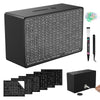 Wooden Money Saving Box, Cash Vault Savings Box for $10000 $5000 $3000 $1000 $800 $500 Target Money Saving Challenge, Reusable Money Box with Counter, Dry Erase Pen/Savings Trackers/Rubber Band-Black