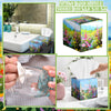 Fourluoo 12 Pack Floral Facial Tissues Cube Boxes, 600 Sheets 3 Ply