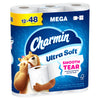 Charmin Toilet Paper Ultra Soft, 12 Mega Rolls = 48 Regular Rolls, 2-ply Bath Tissue