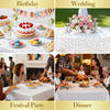 4 Pack Gold Plastic Tablecloths, Waterproof Disposable Party Table Covers