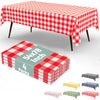 misaya 4 Packs 54 x 78 Inch Checkered Disposable Table Cloth