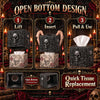 Pinkunn Halloween Skull Tissue Box Cover Black Square Gothic Style