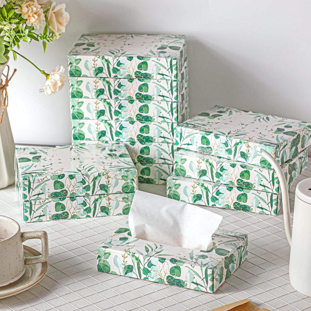 Yinder 24 Pcs Small Tissue Cube Box 960 Sheets for Classroom, Leaf