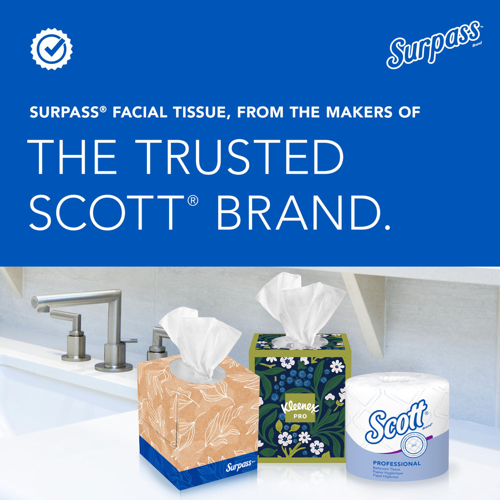 Surpass Facial Tissue, Bulk, 60 Boxes x 125 Tissues (21390)