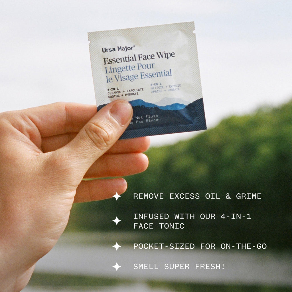 Ursa Major Essential Face Wipes | Individually Wrapped | 40 Count