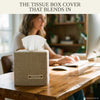Stylish Tissue Box Cover - Beige Linen Holder for Square Tissue Boxes