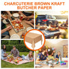 Marspark 4 Pcs Brown Kraft Paper Tablecloth Disposable