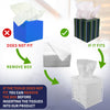 Acrylic Tissue Box Holder, Square Dispenser for Facial Tissues, Napkins, and Dryer Sheets. Perfect for Bathrooms, Desks, Countertops, Vanities, Bedrooms, and Nightstands (Square, Clear)