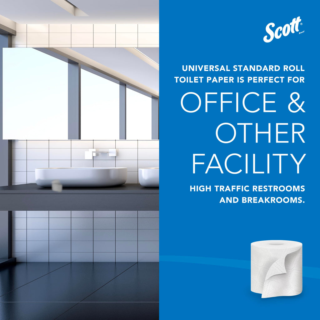 Scott Professional Standard Roll Toilet Paper, Bulk, 80 Rolls (13217)