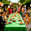 CXSAZRY 2Pcs Green Plastic Table Cloth, 54 x 108 Inch Rectangle Disposable Tablecloth for Birthday, Wedding, Picnic, Holiday Party