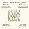 CPC 100% Cotton Ruffle Block Print Tissue Box Cover, Emerald Green