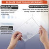 Acrylic Tissue Box Holder, Square Dispenser for Facial Tissues, Napkins, and Dryer Sheets. Perfect for Bathrooms, Desks, Countertops, Vanities, Bedrooms, and Nightstands (Square, Clear)