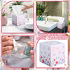 Fourluoo 12 Pack Floral Butterfly Facial Tissues Cube Boxes 600 Sheet 3 Ply