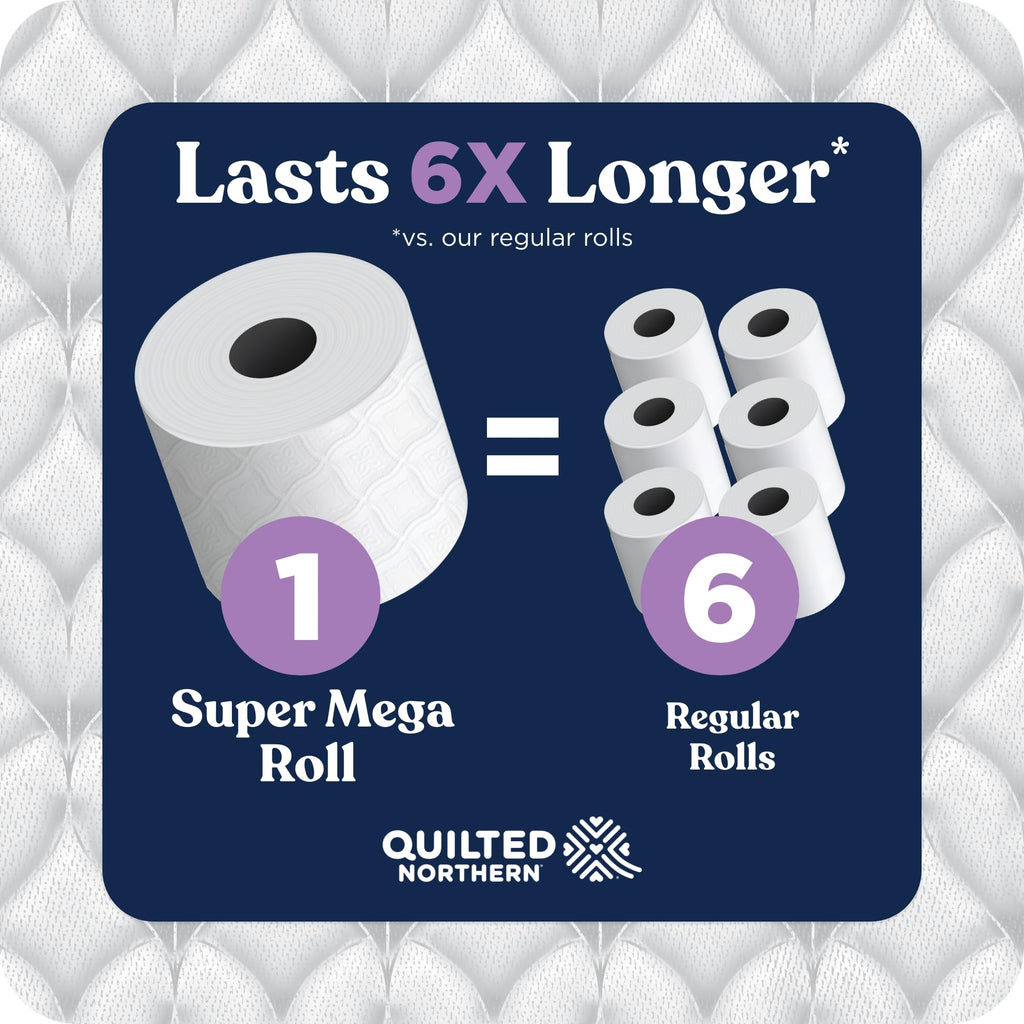 Quilted Northern Ultra Plush Toilet Paper, 8 Rolls, 3-Ply Toilet Tissue