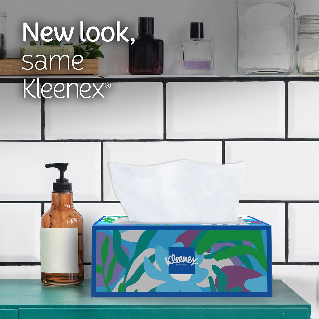 Kleenex Trusted Care Facial Tissues, 4 Flat Boxes, 160 Tissues per Box, 2-Ply (640 Total Tissues)
