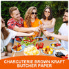 Marspark 4 Pcs Brown Kraft Paper Tablecloth Disposable