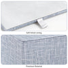 PU Leather Square Tissue Box Cover Tissue Box Holder Cube (Blue)