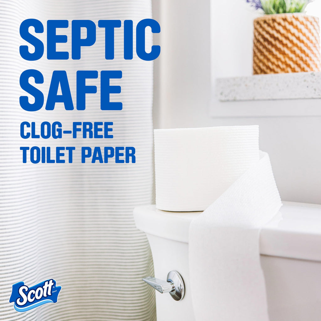 Scott ComfortPlus Toilet Paper, 12 Mega Rolls, 425 Sheets per Roll, Septic-Safe, 1-Ply Toilet Tissue