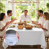 KongTiva 15 Pack White Paper Tablecloths for Rectangle Tables 55 x 108 Inch