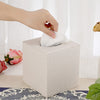 Sumnacon Square Linen Tissue Box Cover, Magnetic Bottom Tissue Box Holder