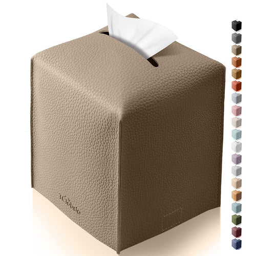 Tclouda Tissue Box Cover for PU Leather, Modern Simple Solid Color Holder Square Tissue Bag, Ideal for Bathrooms,Office,Car,Outdoor Tent,Dining Table,5