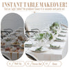 Plastic Table Cloth Disposable, 54In X 300Ft White Table Cover Roll
