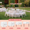HOUZZKINGZ USA Paper Tablecloths for Round Tables | 82'' - 6 Pack | White Paper Disposable Tablecloth | 3-Ply Premium Paper & Plastic Table Cloths for Parties Disposable, (WPPRTC-6)