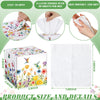 Fourluoo 12 Pack Fall Floral Facial Tissues Cube Boxes, 600 Sheets 3 Ply
