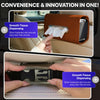 Lucrum Extra Large Car Tissue Holder - PU Leather Tissue Box Cover